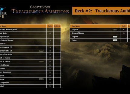 Gamers Guild AZ Shadowverse Evolve Shadowverse Evolve: Gloryfinder Starter Deck: Treacherous Ambitions [SVEE-GFD02] (Pre-Order) YY Card World