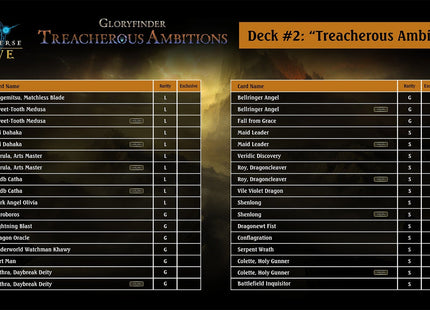 Gamers Guild AZ Shadowverse Evolve Shadowverse Evolve: Gloryfinder Starter Deck: Treacherous Ambitions [SVEE-GFD02] (Pre-Order) YY Card World
