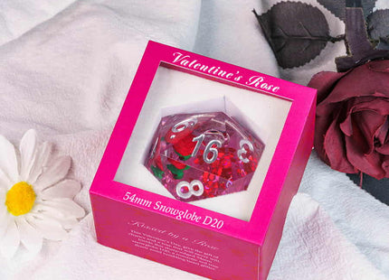 Gamers Guild AZ SIRIUS DICE 54MM D20 Snowglobe - Valentine Rose GTS