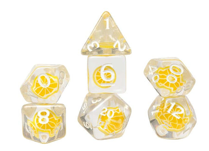 Gamers Guild AZ Sirius Dice 7ct Fruit Slive Dice Set: Lemon (Pre-Order) GTS