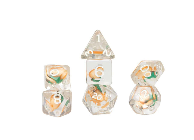 Gamers Guild AZ Sirius Dice 7ct Fruit Slive Dice Set: Peach (Pre-Order) GTS