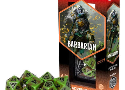 Gamers Guild AZ Sirius Dice Sirius Dice: D&D Adventure Dice: Barbarian (Green / Brown) (Pre-Order) Southern Hobby