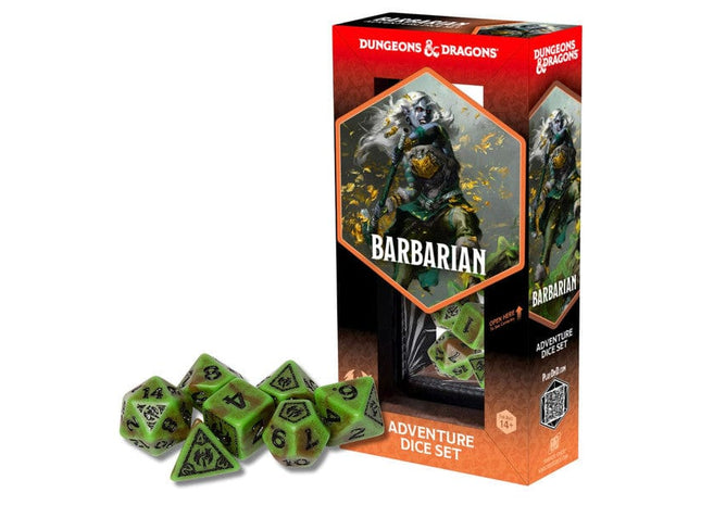Gamers Guild AZ Sirius Dice Sirius Dice: D&D Adventure Dice: Barbarian (Green / Brown) (Pre-Order) Southern Hobby