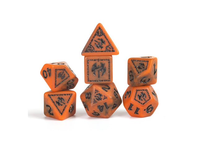 Gamers Guild AZ SIRIUS DICE Sirius Dice: D&D Adventure Dice - Barbarian: Orange (Pre-Order) Southern Hobby