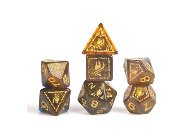 Gamers Guild AZ SIRIUS DICE Sirius Dice: D&D Adventure Dice - Monk: Blue / Gold (Pre-Order) Southern Hobby