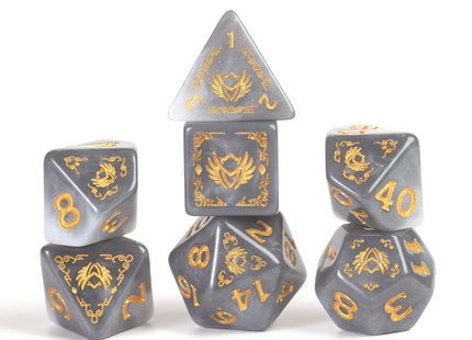 Gamers Guild AZ Sirius Dice Sirius Dice: D&D Adventure Dice - Paladin: White / Grey - Black Friday Southern Hobby