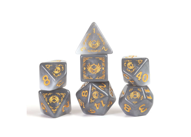 Gamers Guild AZ SIRIUS DICE Sirius Dice: D&D Adventure Dice - Paladin: White / Grey (Pre-Order) Southern Hobby