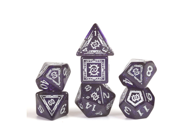 Gamers Guild AZ Sirius Dice Sirius Dice: D&D Adventure Dice - Warlock: Purple - Black Friday Southern Hobby
