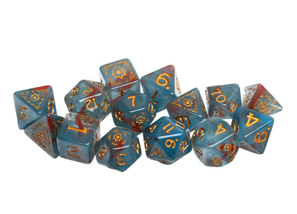 Gamers Guild AZ Sirius Dice Sirius Dice: D&D Cleric Light Blue & Red - 14pc Dice Set GTS