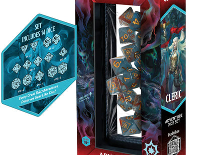 Gamers Guild AZ Sirius Dice Sirius Dice: D&D Cleric Light Blue & Red - 14pc Dice Set GTS
