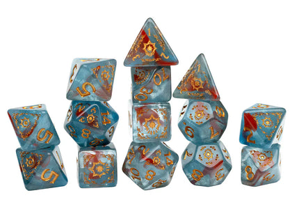 Gamers Guild AZ Sirius Dice Sirius Dice: D&D Cleric Light Blue & Red - 14pc Dice Set GTS