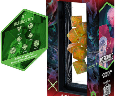 Gamers Guild AZ Sirius Dice Sirius Dice: D&D Darklord Viktra Mordenheim - 7pc Round-Edged Dice Set (Pre-Order) AGD