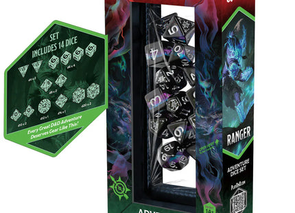Gamers Guild AZ Sirius Dice Sirius Dice: D&D Ranger Black & Blue - 14pc Dice Set (Pre-Order) GTS