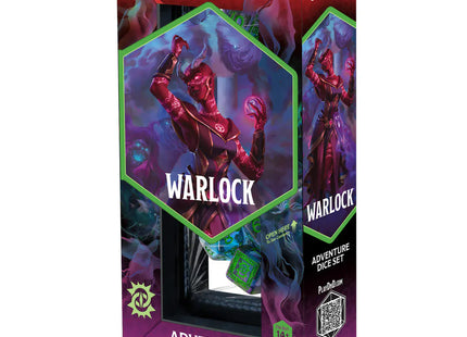 Gamers Guild AZ Sirius Dice Sirius Dice: D&D Warlock Purple & Green - 14pc Dice Set (Pre-Order) GTS
