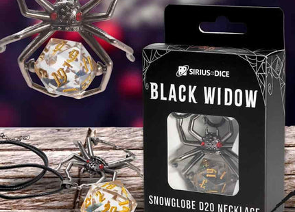 Gamers Guild AZ SIRIUS DICE Sirius Dice: D20 Necklace: Black Widow Southern Hobby