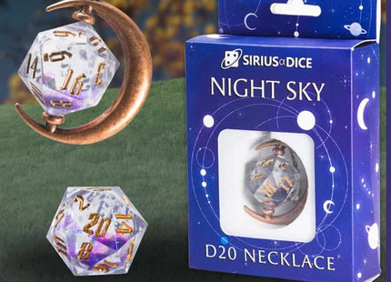 Gamers Guild AZ SIRIUS DICE Sirius Dice: D20 Necklace: Night Sky Southern Hobby