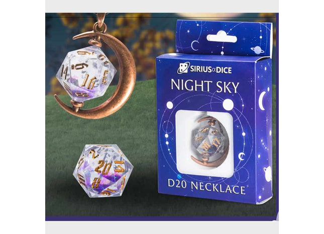 Gamers Guild AZ SIRIUS DICE Sirius Dice: D20 Necklace: Night Sky Southern Hobby