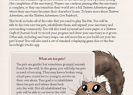 Gamers Guild AZ Snowbright Studio Teatime Adventures 2E: Tea Pets Core Rulebook (Pre-Order) AGD