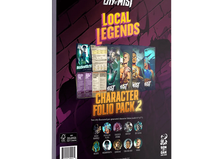 Gamers Guild AZ Son of Oak Game Studio City of Mist: Character Folio Pack #2: Local Legends ACD Distribution