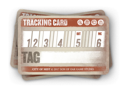 Gamers Guild AZ Son of Oak Game Studio City of Mist: Tracking Cards Discontinue