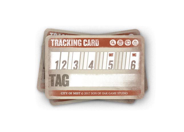 Gamers Guild AZ Son of Oak Game Studio City of Mist: Tracking Cards Discontinue