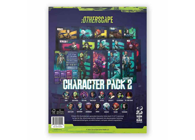 Gamers Guild AZ Son of Oak Game Studio Otherscape (RPG): Character Folio Pack #2 (Pre-Order) GTS
