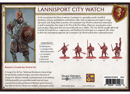 Gamers Guild AZ Song of Ice & Fire SIF: Lannister Lannisport City Watch Asmodee