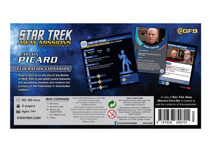 Gamers Guild AZ Star Trek Away Missions Star Trek Away Missions: Captain Picard Federation Expansion Battlefront Group