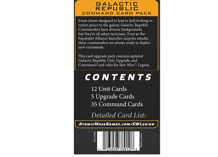 Gamers Guild AZ Star Wars Legion Star Wars: Legion - Galactic Republic Command Card Pack (Pre-Order) Asmodee