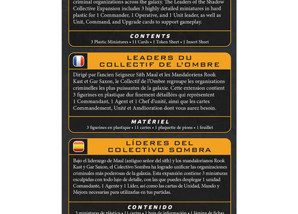 Gamers Guild AZ Star Wars Legion Star Wars: Legion - Leaders of the Shadow Collective (Pre-Order) Asmodee