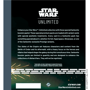 Gamers Guild AZ Star Wars Unlimited Star Wars: Unlimited - Ashes of the Empire: Carbonite Booster Display (Pre-Order) Asmodee