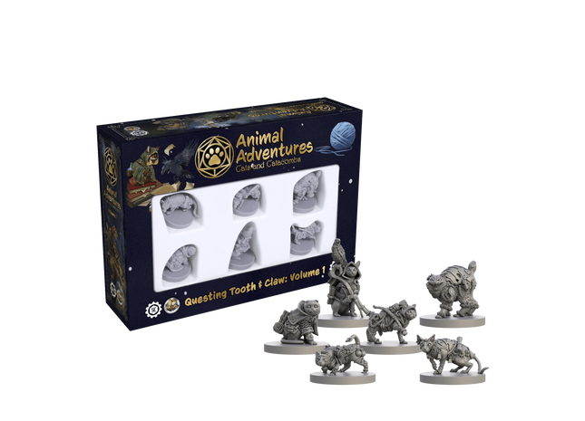 Gamers Guild AZ Steamforged Games Animal Adventures RPG: Tales of Cats & Catacombs - Questing Tooth & Claw Volume 1 Southern Hobby