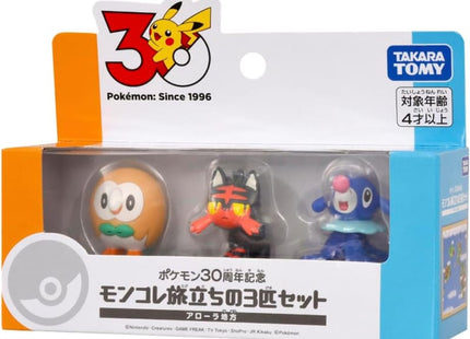 Gamers Guild AZ Takaratomy A.R.T.S Takaratomy A.R.T.S: Pokemon 30th Anniversary: Moncolle - Alola Starter Collection JBK International