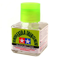 Gamers Guild AZ Tamiya Tamiya Extra Thin Quick Set Plastic Cement 40ml HobbyTyme