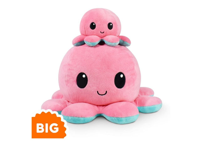 Gamers Guild AZ TeeTurtle BIG Reversible Octopus Plush: Pink & Aqua ACD Distribution