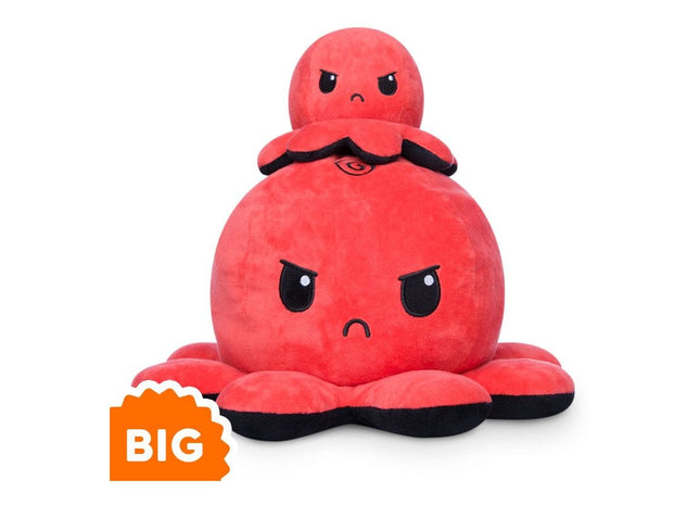 Gamers Guild AZ TeeTurtle BIG Reversible Octopus Plush: Red & Black ACD Distribution
