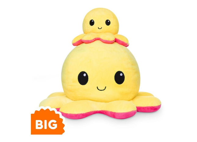 Gamers Guild AZ TeeTurtle BIG Reversible Octopus Plush: Yellow & Red ACD Distribution