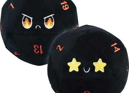 Gamers Guild AZ TeeTurtle D20 Dice Plushie: Starry Eyes & Fire Eyes - Black AGD