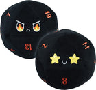 Gamers Guild AZ TeeTurtle D20 Dice Plushie: Starry Eyes & Fire Eyes - Black AGD