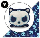 Gamers Guild AZ TeeTurtle Plushie Tote Bag: Dark Blue Skulls Tote Bag + Dark Blue Skull Cat Plushie AGD