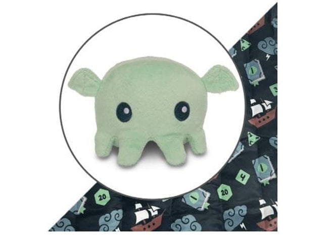 Gamers Guild AZ TeeTurtle Plushie Tote Bag: Dark Green Tabletop Gaming Tote Bag + Mint Cthulhu Plushie AGD