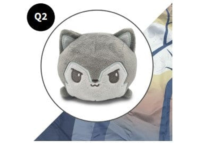 Gamers Guild AZ TeeTurtle Plushie Tote Bag: Gray Forest Tote Bag + Light Gray Wolf Plushie AGD