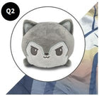 Gamers Guild AZ TeeTurtle Plushie Tote Bag: Gray Forest Tote Bag + Light Gray Wolf Plushie AGD