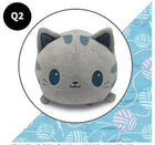 Gamers Guild AZ TeeTurtle Plushie Tote Bag: Light Blue Knitting Tote Bag + Light Gray Cat Plushie AGD