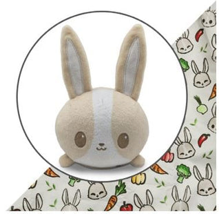 Gamers Guild AZ TeeTurtle Plushie Tote Bag: Light Brown Bunnies & Veggies Tote Bag + Light Brown Bunny Plushie AGD