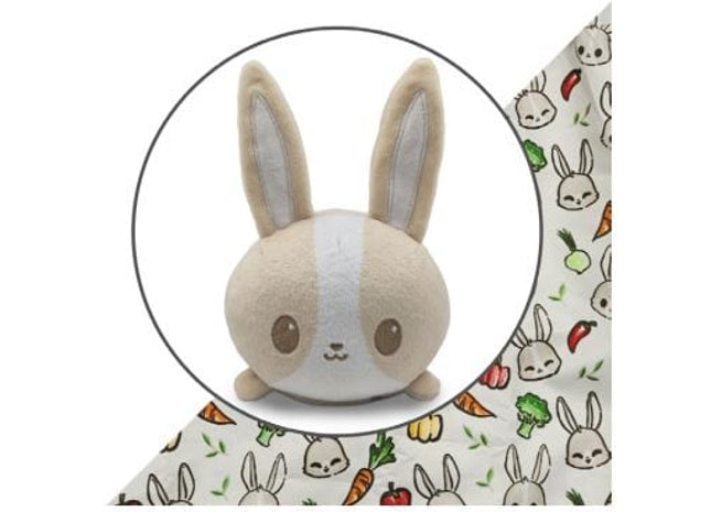 Gamers Guild AZ TeeTurtle Plushie Tote Bag: Light Brown Bunnies & Veggies Tote Bag + Light Brown Bunny Plushie AGD