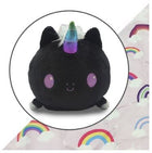 Gamers Guild AZ TeeTurtle Plushie Tote Bag: Pink Rainbows Tote Bag + Black Unicorn Plushie AGD