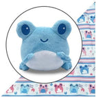 Gamers Guild AZ TeeTurtle Plushie Tote Bag: White Transgender Pride Tote Bag + Blue Frog Plushie AGD