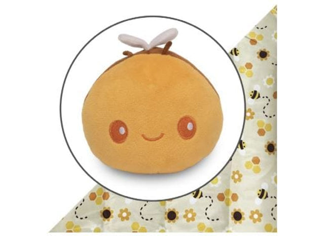 Gamers Guild AZ TeeTurtle Plushie Tote Bag: Yellow Bees & Honeycomb Tote Bag + Yellow Bee Plushie AGD