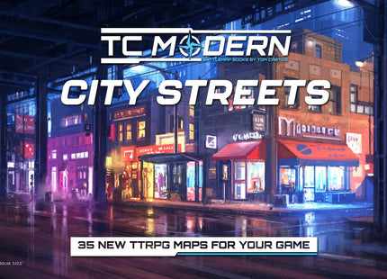 Gamers Guild AZ Tom Cartos Tom Cartos's Modern City Streets TTRPG Map Pack (Pre-Order) Quartermaster Direct